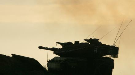 Panzer am Rande des Gazastreifen