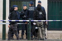 Polizei in der belgischen Hauptstadt Brüssel.