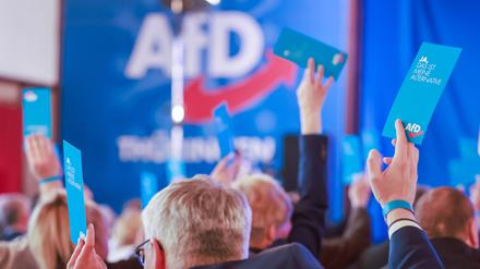 AfD-Delegierte beim Landesparteitag in Thüringen.