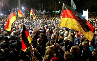 15.000 Menschen demonstrierten am Montag in Dresden mit der Bewegung "Pegida".
