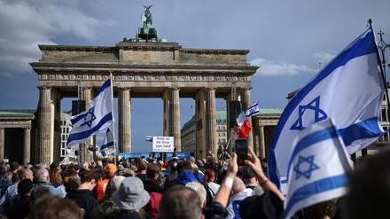 Die Kundgebung am Brandenburger Tor.