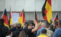 Teilnehmer einer rechten Demonstration in Chemnitz im September 2018