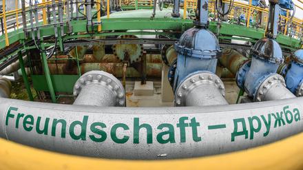 In Schwedt kommt die Pipeline „Druschba“ („Freundschaft“) in der Raffinerie an.