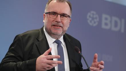 Siegfried Russwurm, Präsident des Bundesverbandes der Deutschen Industrie, am 17. Januar in Berlin. 