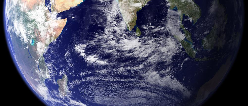 Die NASA-Aufnahme zeigt den Indischen Ozean.