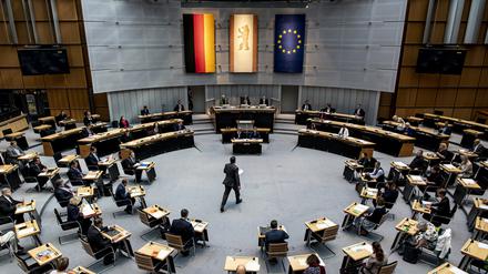 Eine Sitzung im Berliner Abgeordnetenhaus. 