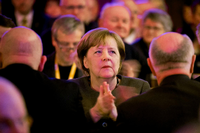 Angela Merkel am Aschermittwoch in Demmin, Mecklenburg-Vorpommern.