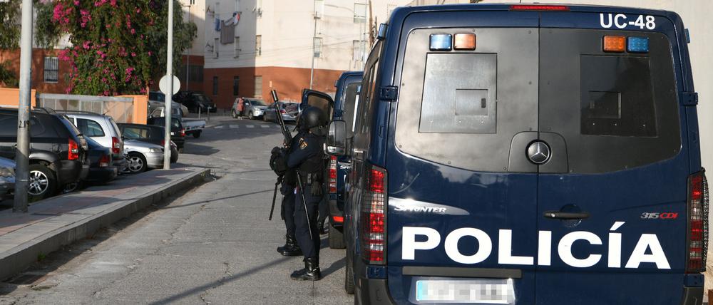 Ein Polizeiwagen der spanischen Polizei (Symbolbild). 