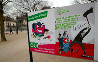 Hart umkämpft. Das linke Poster fordert zur Unterstützung der "No Billag"-Initiative auf, das rechte warnt vor den Folgen