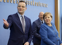 Die Bundeskanzlerin Angela Merkel und Bundesgesundheitsminister Jens Spahn.