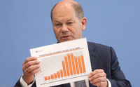 Finanzminister Olaf Scholz (SPD) weist Kritik zurück, wonach er für Verteidigung und Entwicklung zu wenig ausgibt.