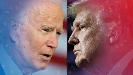 Wer sitzt im kommenden Jahr im Weißen Haus? Joe Biden (l.) fordert US-Präsident Donald Trump heraus.