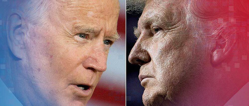 Wer sitzt im kommenden Jahr im Weißen Haus? Joe Biden (l.) fordert US-Präsident Donald Trump heraus.