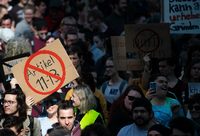 Protest gegen die Reform des EU-Urheberrechts in Stuttgart