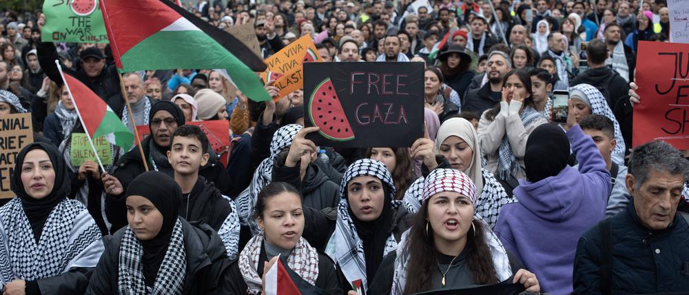 Eine pro-palästinensische Kundgebung in Berlin (Symbolbild).