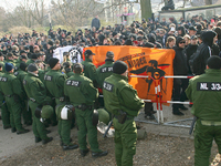 Protest gegen Handke vor der schwedischen Botschaft in Sarajevo.