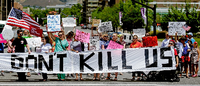 Demonstranten protestieren in Salt Lake City gegen den Gesetzesentwurf der Republikaner zur Krankenversicherung.