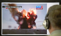 Die Explosion im russischen Fernsehen.
