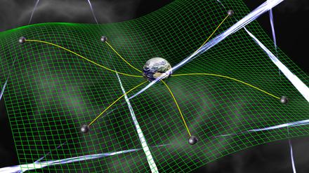 Millisekunden-Pulsare, die von der Erde aus in verschiedenen Richtungen beobachtet werden, bilden eine Art Messnetz für die Erschütterungen der Raumzeit.