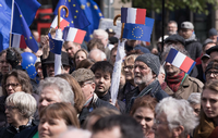 Die französische Präsidentschaftswahl ist bei "Pulse of Europe" ein wichtiges Thema.