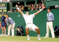 Rafael Nadal zeigte in der dritten Runde gegen Gael Monfils eine starke Leistung.