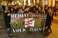 Rechte Demonstration im Oktober 2016 am Bautzener Kornmarkt.