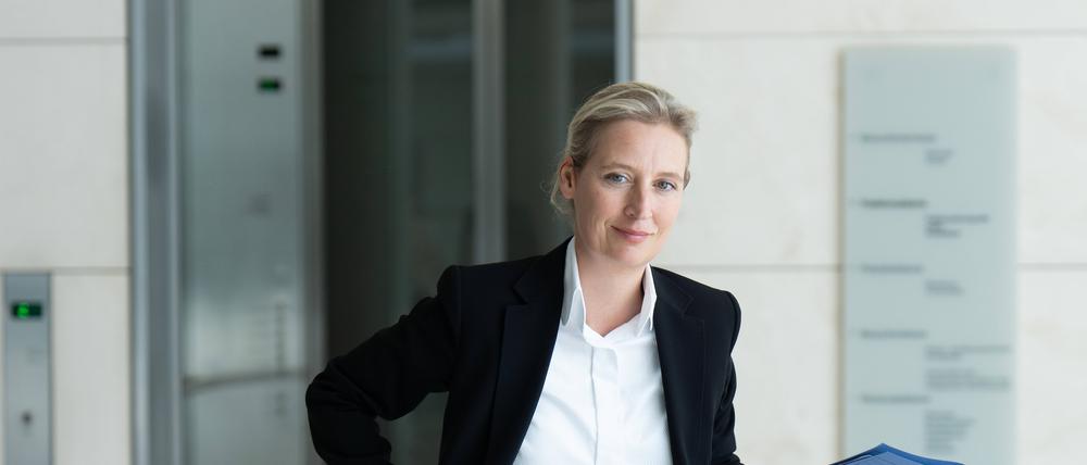 Alice Weidel, auf dem Weg zur AfD-Bundestagsfraktion Fraktionssitzung AfD-Bundestagsfraktion.