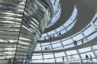 Die Kuppel des Reichstags in Berlin.