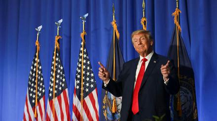Donald Trump bei einer Veranstaltung in New Hampshire am 27. Juni 2023.