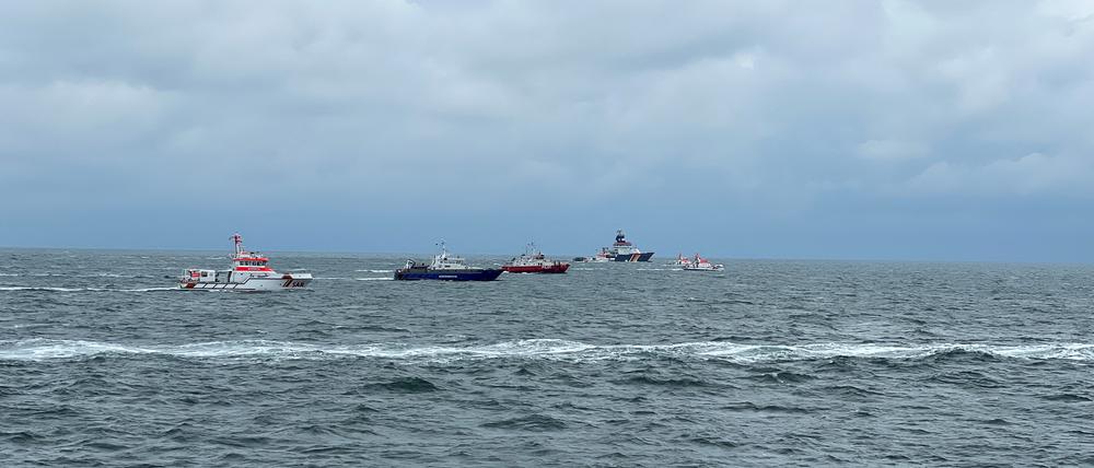 Rettungsschiffe vor Helgoland.