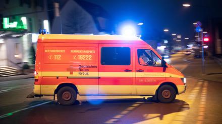 Ein Rettungswagen vom Deutschen Roten Kreuz 