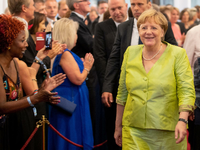 Bundeskanzlerin Angel Merkel kommt zur Eröffnung der Bayreuther Festspiele.