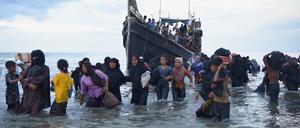 Einige Rohingya durften am Ulee-Madon-Strand kurzzeitig an Land gehen. 