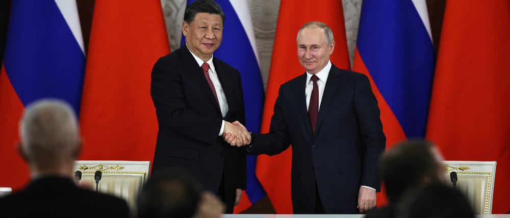 Wladimir Putin und sein chinesischer Gast Xi Jinping.