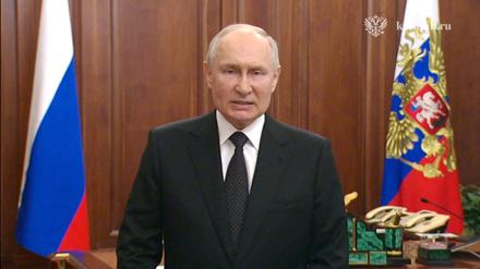 Russlands Präsident Wladimir Putin hielt am Samstagmorgen eine TV-Ansprache zu den Vorfällen.