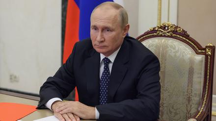 Putin am 23. September bei der Leitung einer Sitzung des Sicherheitsrates.
