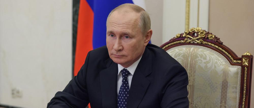 Putin am 23. September bei der Leitung einer Sitzung des Sicherheitsrates.