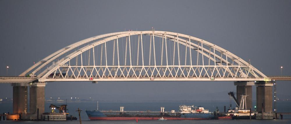 Die Kerschbrücke zwischen dem Schwarzen und dem Asowschen Meer zu Zwischenfällen.   