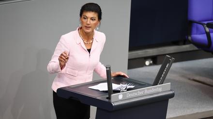 Sahra Wagenknecht (Linke) während der 51. Sitzung im Bundestag am 8. September 2022