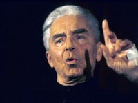 Oberhaupt einer Fanfamilie. Herbert von Karajan, 1986.