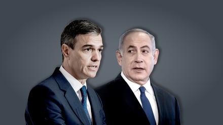 Im Streit: Spaniens Premierminister Pedro Sánchez (links) und Israels Benjamin Netanyahu.