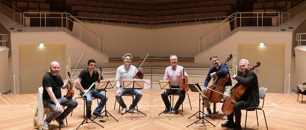 Das Ensemble Spectrum Concerts beim Proben im Kammermusiksaal der Philharmonie. 