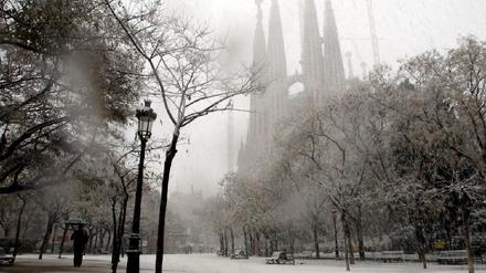 Schnee in Barcelona
