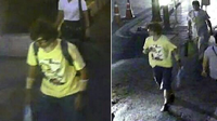 Die Bilder einer Überwachungskamera zeigen den Verdächtigen, den die Polizei in Thailand sucht. Es ist zu sehen, wie der Mann einen Rucksack am Tatort hinterlässt. Bei einer Explosion am Montag starben in Bangkok 21 Menschen.