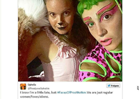 "Wir sind normale Frauen", schreiben die als Alien und Fuchs verkleideten Prostituierten über das Profil von "Ophelia" auf Twitter.