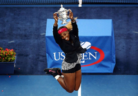 Erst Freudentränen, dann Freudensprung. Serena Williams ist nun sechsfache US-Open-Siegerin.