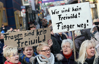 Frauen bei einer Demonstration gegen Sexismus und Gewalt im Januar in Hamburg.