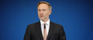 Christian Lindner (FDP), Bundesminister der Finanzen, bei der Pressekonferenz zur Sitzung des Arbeitskreises „Steuerschätzung“.