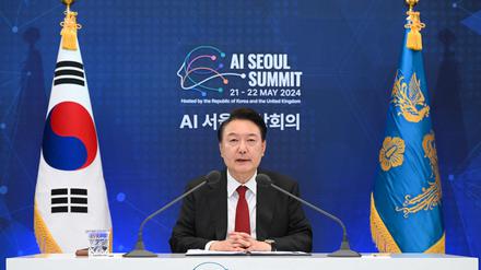 Südkoreas Präsident Yoon Suk Yeol diese Woche beim AI Seoul Summit in der südkoreanischen Hauptstadt.