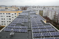 Deutschlands größtes Solarstrom-Projekt auf einer zusammenhängenden Wohnanlage Berlin-Lichtenberg.